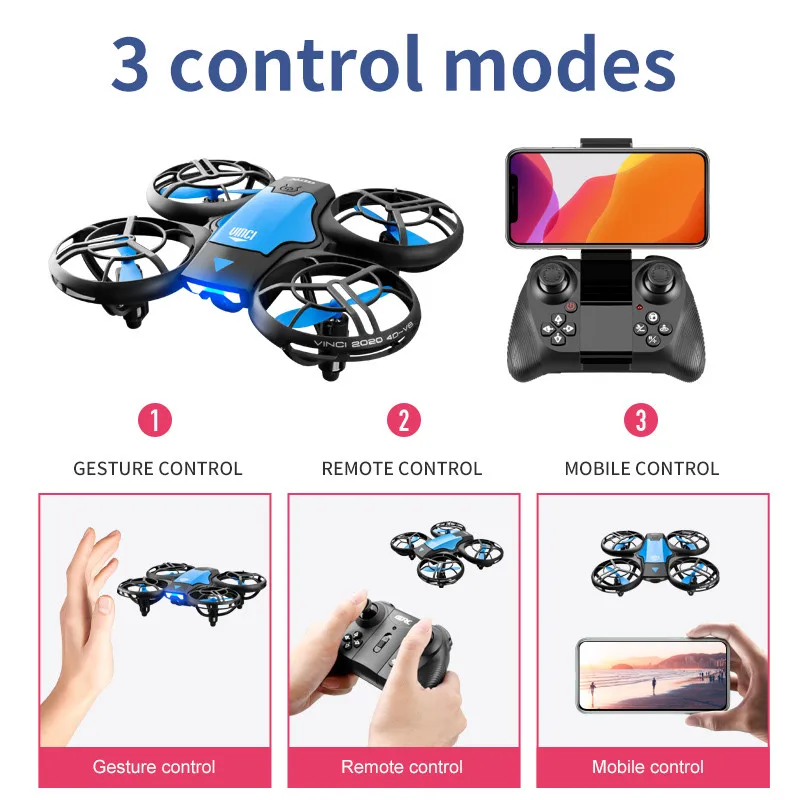 Новый мини-дрон V8 с камерой 4 – обзор и цена Drone Kit Professional